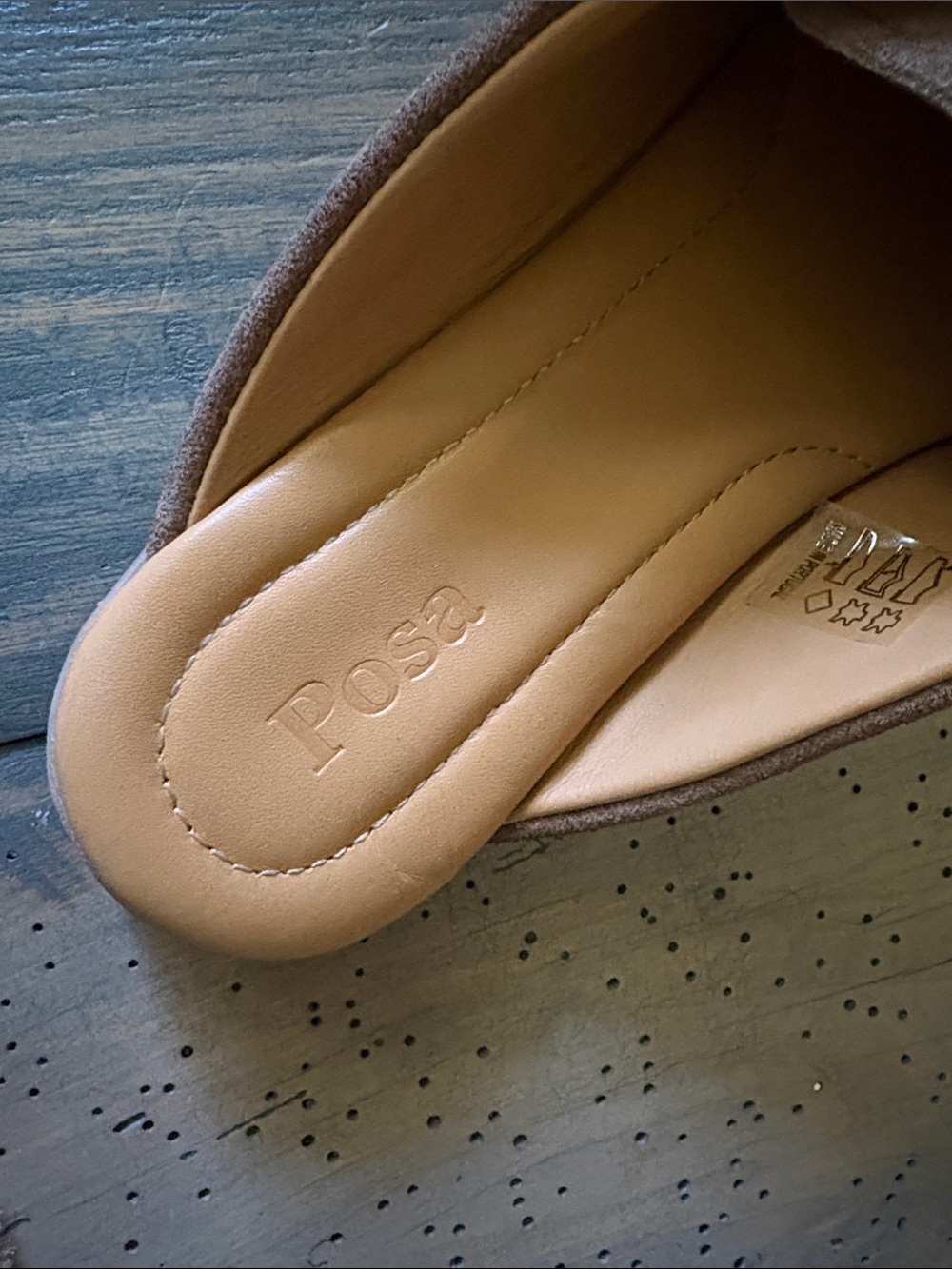 Posa Women's Brown Suede Mule Clogs - Picture 2 of 7